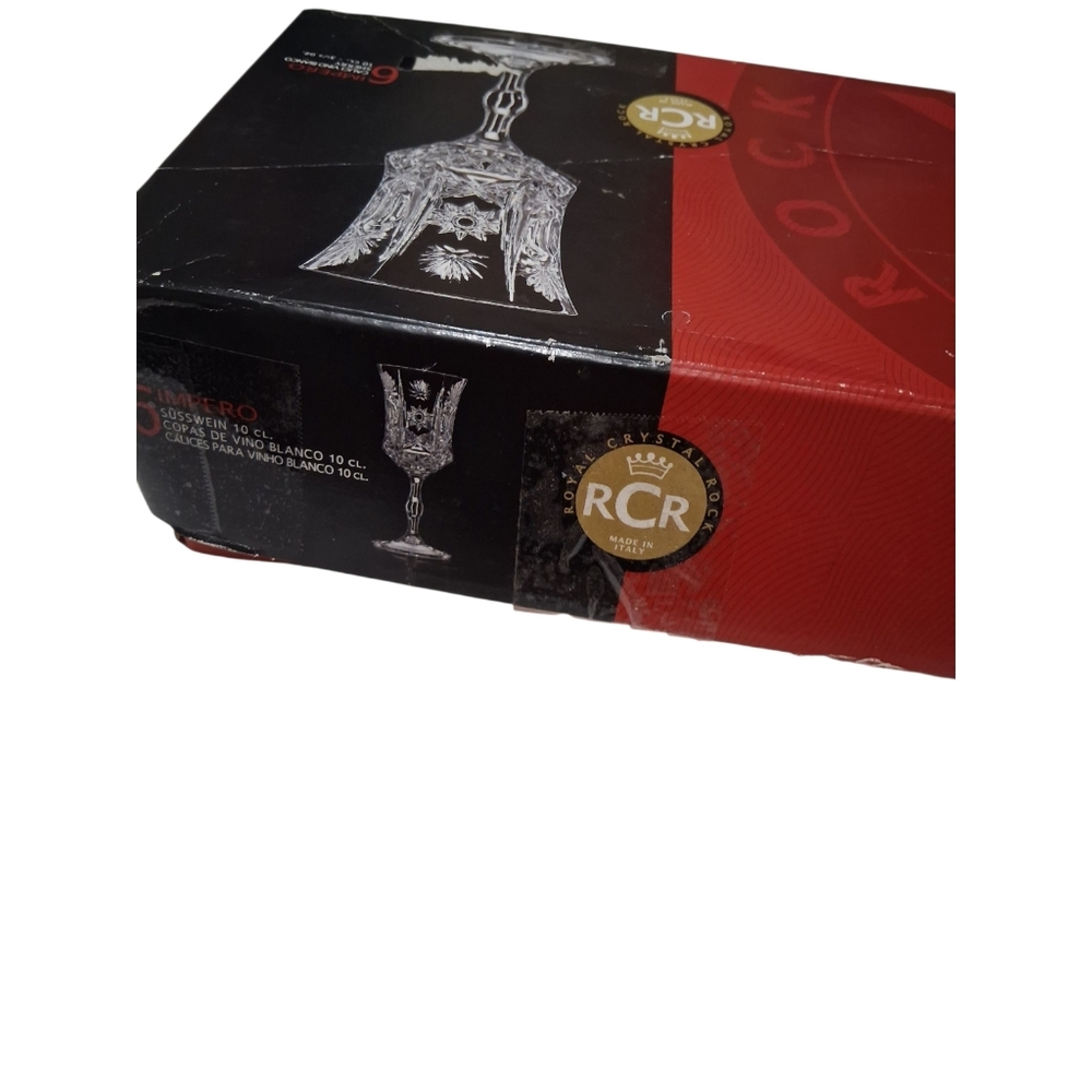 SALE!!! NIB Vintage Crown Rock RCR Set of 5‎ Sherry Glasses - Picture 5 of 6